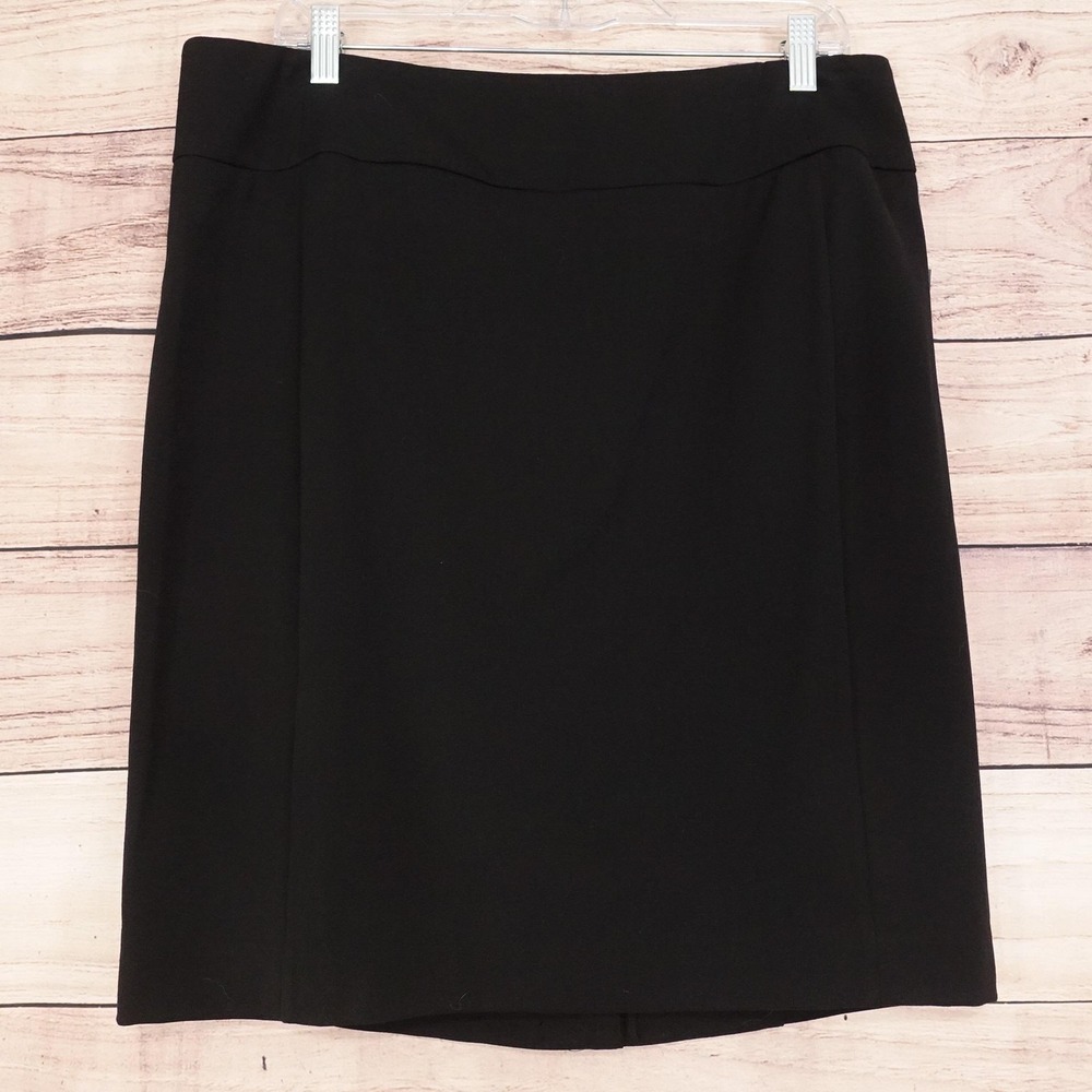 Apt. 9 Skirt Womens 16 Black‎ Straight Pencil Knee Length Lined Stretch Workwear